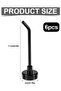 6-Pack Black 7.1 cm Heavy-Duty Magnetic Cruise Ship Hooks Fridge Garage - 2