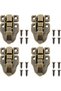 Furniture locks - 10 pieces Wooden box latches, Retro box and chest latches, with screws, Small retro latches for jewelry boxes, chests, suitcases