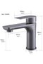 Gray stainless steel faucet, toilet/basin faucet, hot and cold water drain, with a 60cm inlet hose. - 4