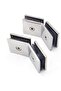 2-Piece Stainless Steel Shower Enclosure Hinges and Glass Clips, Suitable for 6-12mm Thick Glass