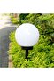 Solar-powered LED garden light, spherical white globe, 10cm, set of 6. - 4