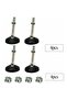 M8 height-adjustable metal furniture legs, screws and claw nuts - 4