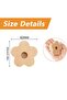6-Piece Solid Wood Hooks, floral pattern knobs, single-hole beech handle, cabinet hardware with screws - 2
