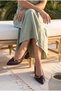 Women's Brown Gold Oval Buckle Pointed Toe Heeled Shoes - 4
