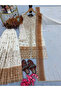 White Georgette Top Plazzo & Dupatta - FFT7279-White-Size:2XL-44-Inches - 4