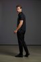 Men's Navy Blue Two-Piece Tracksuit Set - Jacquard Fabric T-Shirt and Parachute Sweatpants - 112 - 6