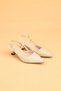 Women's Short Heeled Straw Embroidered Evening Dress Shoes Heeled Shoes - 4