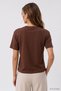 Tricou cu guler tip eșarfă 8650A Maro - 3