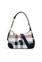 White - Navy Blue Plaid Women's Shoulder Bag Sp1277 - 7