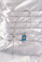 316L Steel Silver Color Blue Enamel Sun Model Tarot Necklace - 2