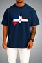 Oversize Dominican Republic Flag and Map Chest Printed Unisex T-Shirt