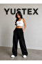 2-Pack Women's Loose-Leg Pocketed Lace-Up Sweatpants (Black and Gray) Oversize Fit - 4
