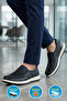 Navy Blue Genuine Leather Comfortable Sole Men's Casual Shoes Loafer 6501 m - 2