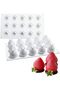 Multifunctional silicone cake mold 3D mold for iced chocolate pastries desserts 8-hole strawberry - 4