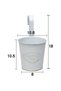 A retro-style blue wrought iron hanging flower pot. Suitable for balconies, gardens, fences, and other similar locations. - 4
