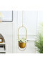 Hanging flower pot, minimalist style, suitable for both indoor and outdoor use, gold. - 4