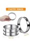 A set of 6 stainless steel tart rings – 8cm tart rings – non-stick coating – round tart rings - 2