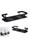 Two-piece shower rack set, wall-mountable without drilling, made of 304 stainless steel, black, with drip tray design, bathroom storage shower rack.