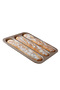 Bread roll baking pan, baguette baking pan, non-stick baking pan, 3 wavy grooves - 4