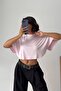 Crep Women's Oversize Crop T-Shirt Viscose Lycra Single Jersey Loose Basic T-Shirt - 4