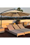 Replacement umbrella cover for 3-meter sun umbrella, 8 ribs, waterproof, UV resistant, replacement fabric - khaki. - 5