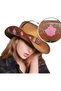 Women's cowboy hats, brown cowboy hats, classic straw hats, Western women's music festival party beach