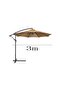Replacement canopy for 8-ribbed parasols, for gardens, patios, pools, and cantilevered parasols (off-white, 3 meters/8 ribs) (canopy included) - 4