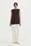 Sleeveless Combed Cotton Underwear - Black