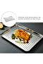 Convenient baking pan, household baking pan, silver non-stick, 1 piece, 23×17×2.5cm - 3