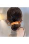 6 pieces of hairpins for ladies, automatic, large, classic, retro, for fine and medium-thick hair, beautiful hairpins for women and girls (brown) - 4