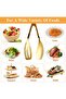 2-Pack Gold Salad Clips, 10-inch Stainless Steel Kitchen Clips for Holding Food, Kitchen Scissors Clips - 3