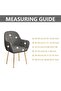 Elastic curved backrest chair cover with armrests, universal design, for restaurants, offices, and bar stools - 5