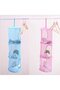 3-Compartment Mesh Hanging Storage Basket – Foldable Net Bag Organizer, Blue, For Toys, Clothes & Laundry – Space-Saving - 2