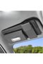 Car glasses holder, sunglasses clip, sunshade organizer, tissue box, with sunglasses pocket, card slot, and pen holder (grey). - 3