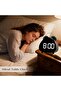 Cute Triangular Digital Alarm Clock, Loud Alarm for Heavy Sleepers and Adults, Silent Battery-Powered Table Clock for Bedroom (Black) - 4