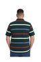 Men's Large Size Beneton Thin Striped Pique T-Shirt 3Xl-4Xl-5Xl-6Xl - 3