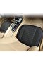 Front car seat covers – PU leather – padded design – non-slip bottom with storage pocket – universal – quick installation – one-piece – black - 4