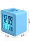 Blue Kids Digital Alarm Clock, Silicone Battery Clock with Date Display and Snooze for Boys Girls - 2
