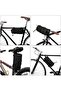2.5L bicycle handlebar bag, waterproof bicycle accessories, bicycle frame front pocket with zipper and shoulder strap - 3