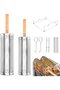 9-Piece BBQ Basket Set - BBQ Grill Cylinder - BBQ Tools - BBQ Accessories - Also For meat & fish - SS - for outdoor picnics, campfires, & camping