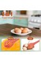Multifunctional Manual Egg Beater Mixer and Food Clip, 2-in-1 Kitchen Gadget for Stirring and Holding - Ideal for Bread, Pasta, Salad - Orange - 2