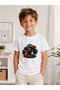 Kids' Monster Truck Printed Off Road Car Themed Crew Neck Short Sleeve T-Shirt