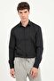 Men's Regular Fit Long Sleeve Black Shirt