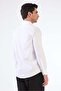 Men's Slim Fit Buttoned Collar Long Sleeve Cream Shirt - 3