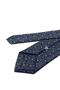 Navy Blue Brown Motif Pattern Classic Tie with Handkerchief Kk13886 - 3