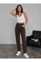 Belted Brown Linen Mom Pants