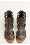Nola Gray Genuine Leather Belted Sandals - 2