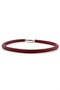 Burgundy 4mm Thin Genuine Leather Metal Magnetic Clip Men's Bracelet M067G - 3