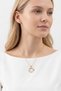 Moon Star Model Zircon Stone Gold Color Stainless Steel Women's Necklace - 3