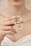 Daisy Figured Yellow Color Enamel Women's Earrings - 4